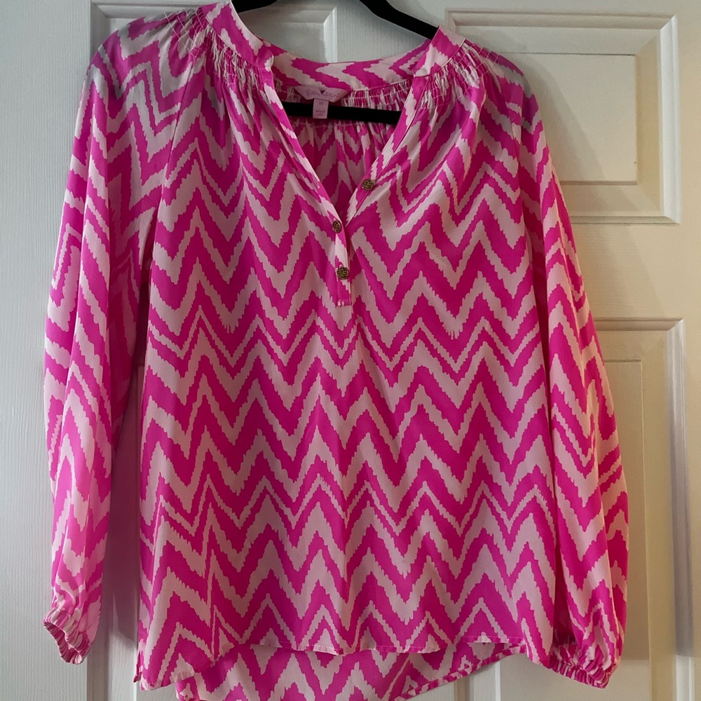 Lilly Pulitzer 100% Silk Elsa Top